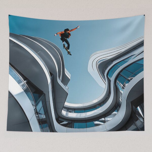 Item preview, Skating The Halfpipe Building designed and sold by Surreallytee.