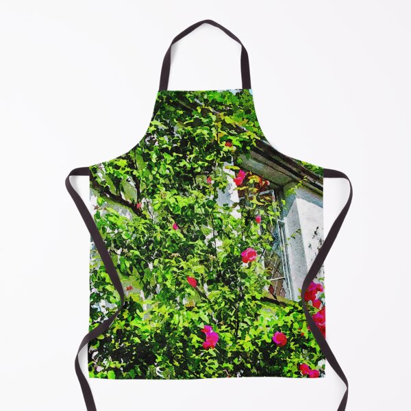 Item preview, Charming cottage with blooming roses and vibrant greenery designed and sold by GestaltImagery.