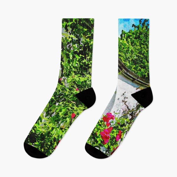 Item preview, Charming cottage with blooming roses and vibrant greenery designed and sold by GestaltImagery.