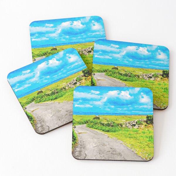 Item preview, Scenic watercolor painting of Inishmore landscape on the Aran Islands,Ireland designed and sold by GestaltImagery.