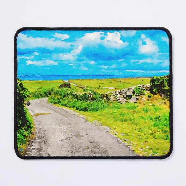 Item preview, Scenic watercolor painting of Inishmore landscape on the Aran Islands,Ireland designed and sold by GestaltImagery.
