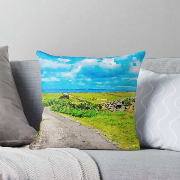 Item preview, Scenic watercolor painting of Inishmore landscape on the Aran Islands,Ireland designed and sold by GestaltImagery.