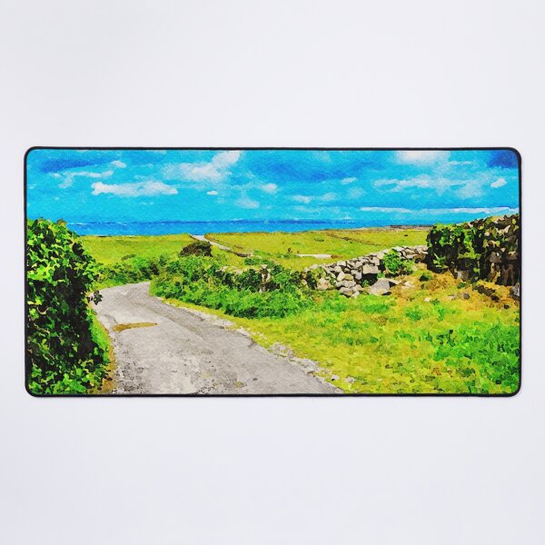 Item preview, Scenic watercolor painting of Inishmore landscape on the Aran Islands,Ireland designed and sold by GestaltImagery.