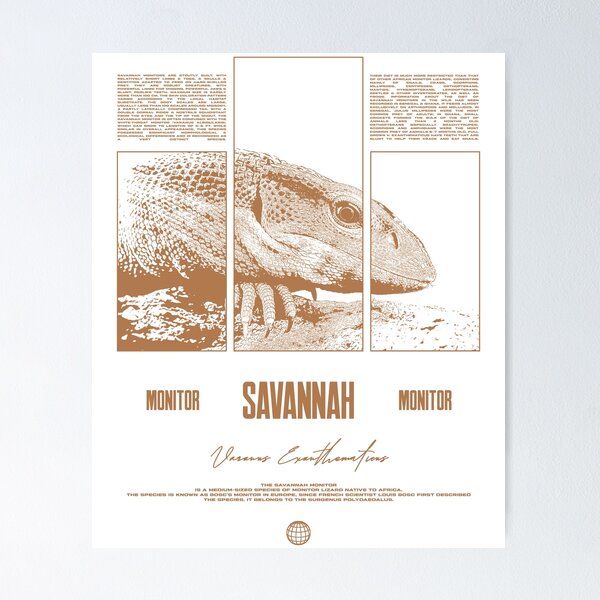 Item preview, Savannah Monitor Modern Streetwear Reptile Keeper designed and sold by JRRTs.