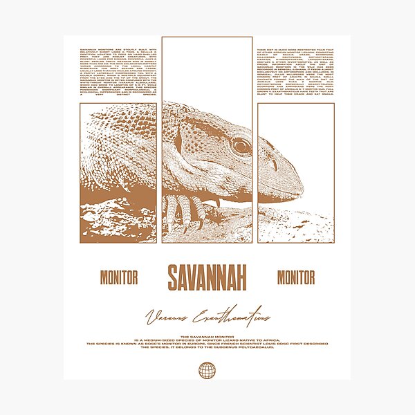 Item preview, Savannah Monitor Modern Streetwear Reptile Keeper designed and sold by JRRTs.