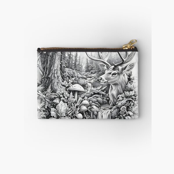 Item preview, Realistic Stag and deer pencil drawing designed and sold by Pencil-Art.