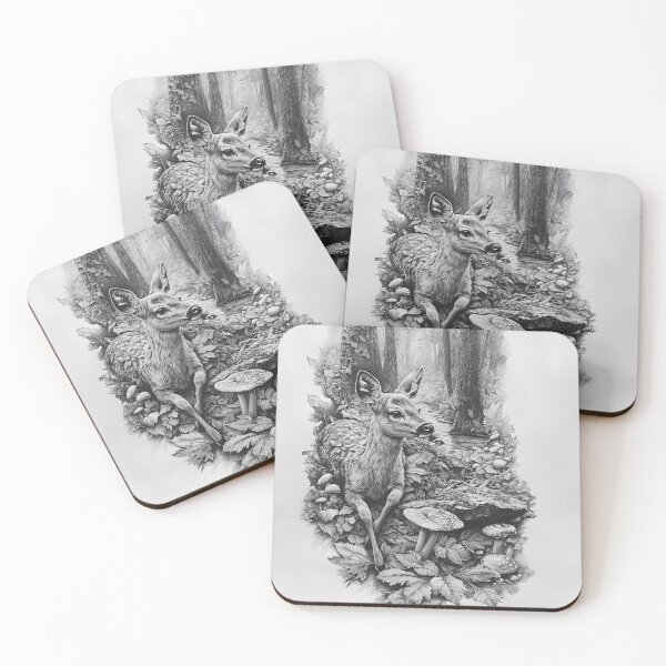 Item preview, Realistic deer pencil drawing designed and sold by Pencil-Art.