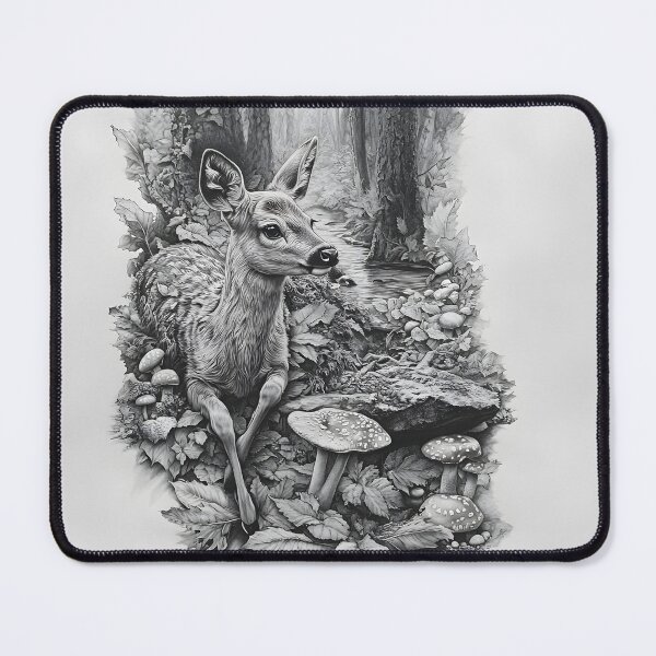Item preview, Realistic deer pencil drawing designed and sold by Pencil-Art.