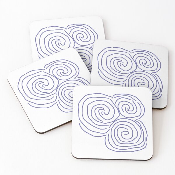 Item preview, Celtic Spiral Irish Roots Very Peri Line Drawing Newgrange designed and sold by ellenhenry.