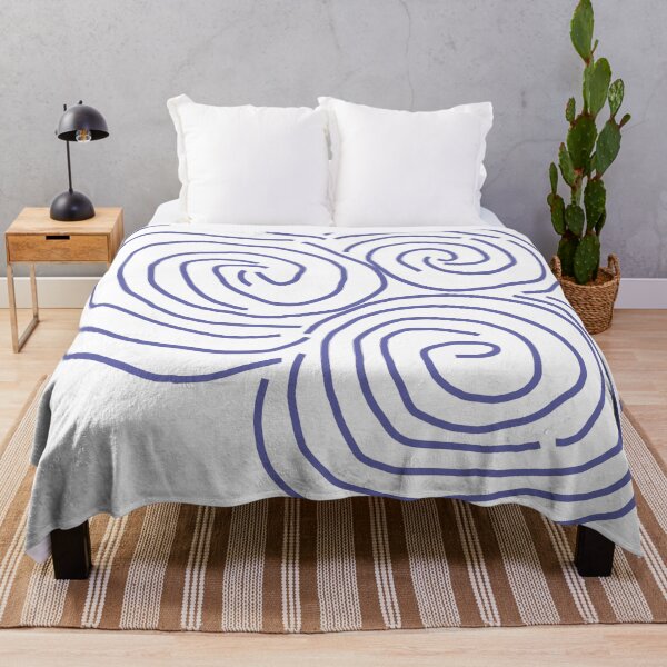 Item preview, Celtic Spiral Irish Roots Very Peri Line Drawing Newgrange designed and sold by ellenhenry.