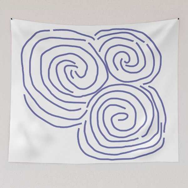 Item preview, Celtic Spiral Irish Roots Very Peri Line Drawing Newgrange designed and sold by ellenhenry.
