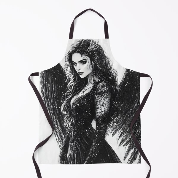 Item preview, Realistic Girl with Black Wings pencil drawing designed and sold by Pencil-Art.