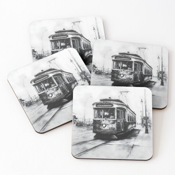 Item preview, Realistic Tram Pencil Drawing designed and sold by Pencil-Art.
