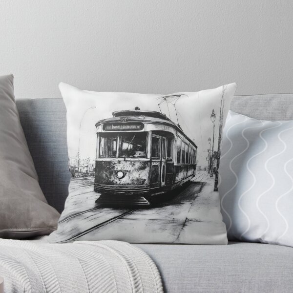 Item preview, Realistic Tram Pencil Drawing designed and sold by Pencil-Art.