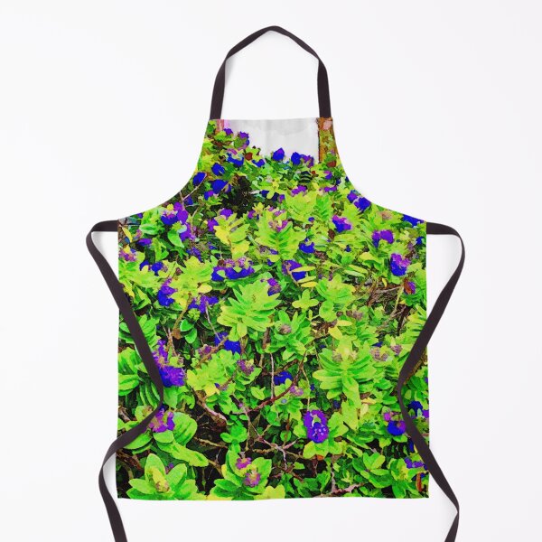 Item preview, Vibrant watercolor painting of California Lilac in a garden setting designed and sold by GestaltImagery.