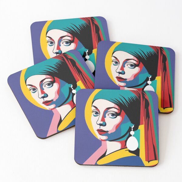Item preview, Bright Colourful Girl with a Pearl Earing designed and sold by PaperCraftersUk.