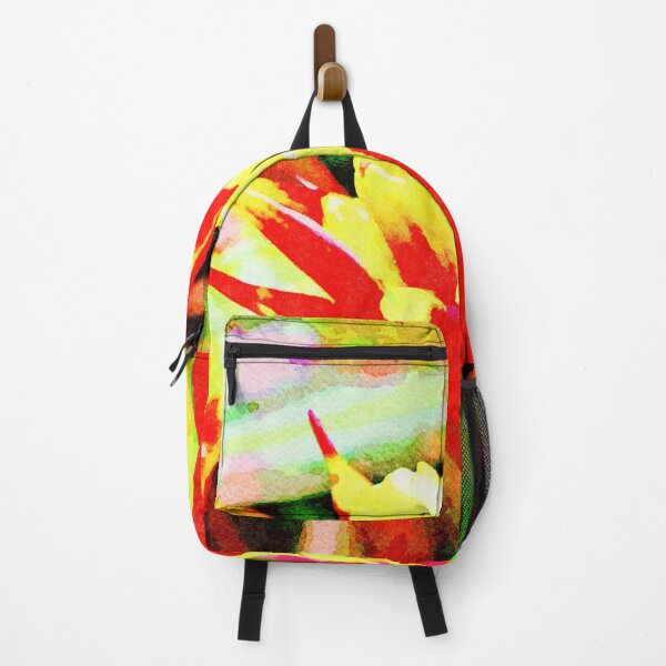 Item preview, Vibrant watercolor painting of a tropical bromeliad flower in vivid colors designed and sold by GestaltImagery.