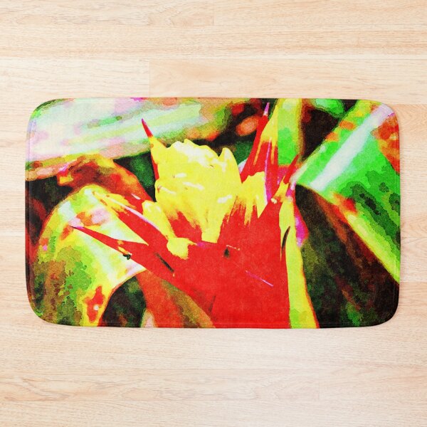 Item preview, Vibrant watercolor painting of a tropical bromeliad flower in vivid colors designed and sold by GestaltImagery.