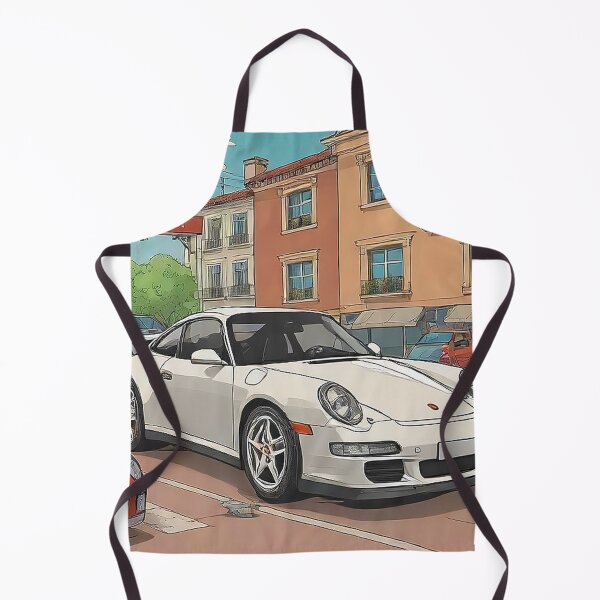 Item preview, Timeless White Sports Car in European Town – Digital Art designed and sold by CARSOOTH.