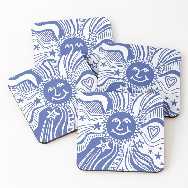 Item preview, Sun Print - Dark Blue Background designed and sold by Helen McCartney Designs.