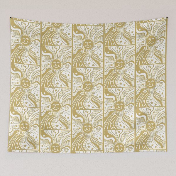Item preview, Sun Print - Mustard Background designed and sold by Helen McCartney Designs.