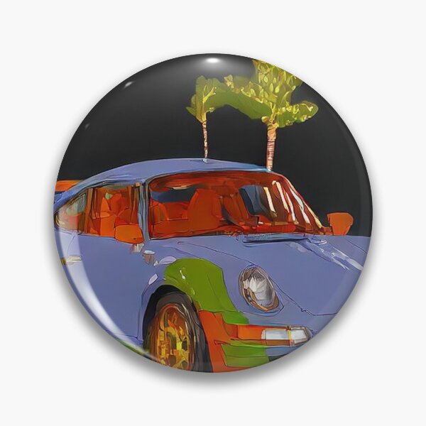 Item preview, Vibrant Retro Sports Car – Abstract Pop Art on Black designed and sold by CARSOOTH.