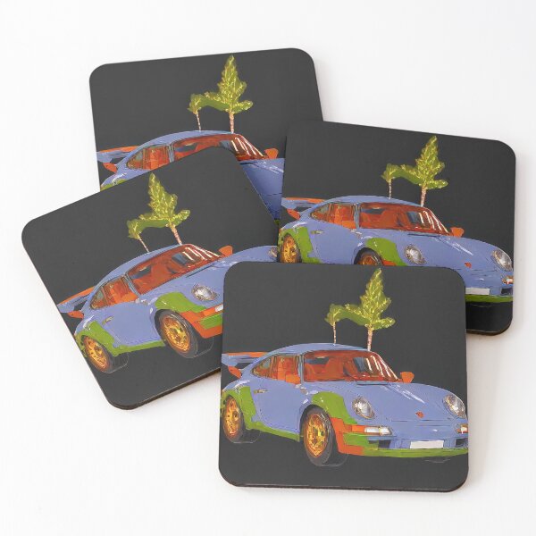 Item preview, Vibrant Retro Sports Car – Abstract Pop Art on Black designed and sold by CARSOOTH.
