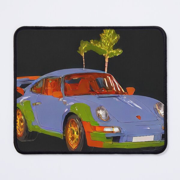 Item preview, Vibrant Retro Sports Car – Abstract Pop Art on Black designed and sold by CARSOOTH.