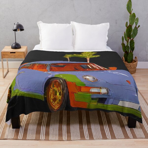 Item preview, Vibrant Retro Sports Car – Abstract Pop Art on Black designed and sold by CARSOOTH.