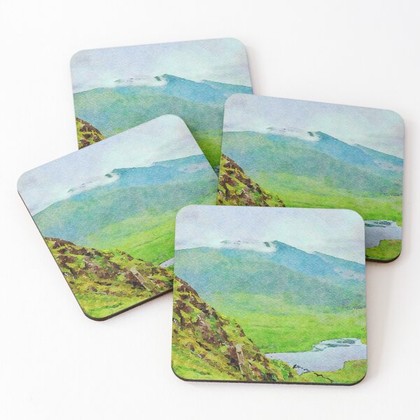Item preview, Watercolor landscape of Conor Pass in the Dingle Peninsula, Ireland designed and sold by GestaltImagery.