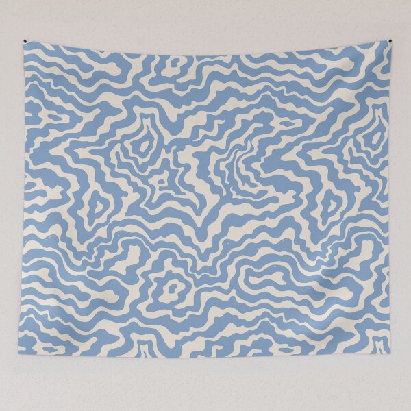 Item preview, Wavy swirl vector seamless pattern. Hand drawn 1970 vector illustration designed and sold by Kizuneko.