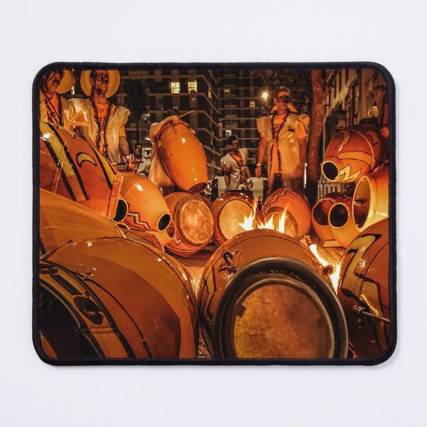 Item preview, Candombe drums being tempered, montevideo, uruguay designed and sold by DFLC Prints.