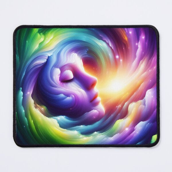 Item preview, amegreen face surreal swirl cloudy purple and green beauty designed and sold by EmeraldeaArt.