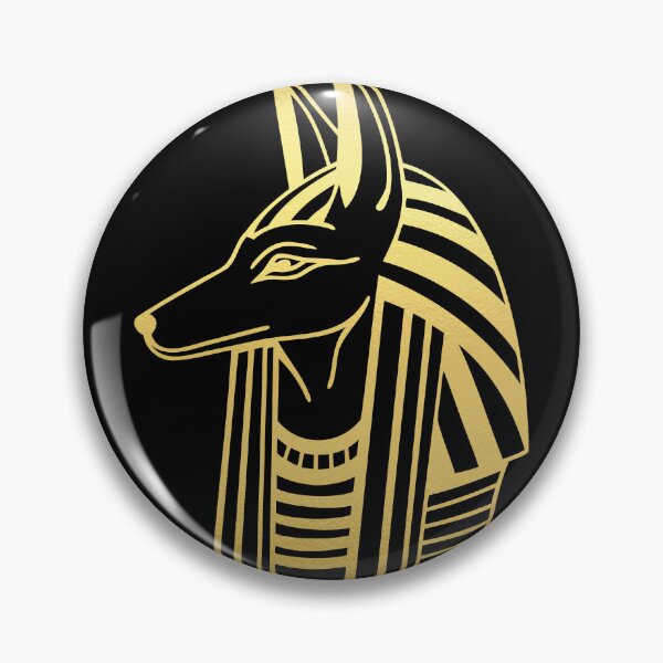 Item preview, Anubis, the ancient Egyptian god of death, depicted in a monochrome illustration with a dog's head. designed and sold by My Kind of Mood.