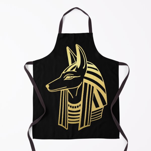 Item preview, Anubis, the ancient Egyptian god of death, depicted in a monochrome illustration with a dog's head. designed and sold by My Kind of Mood.