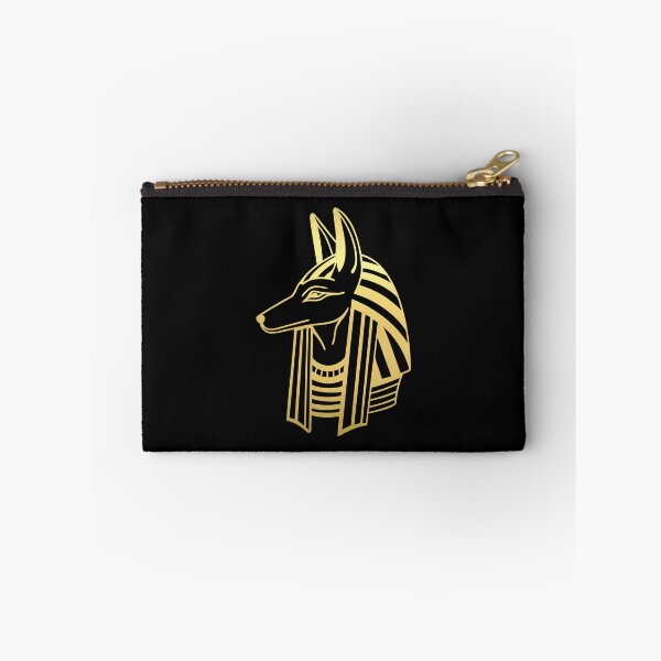 Item preview, Anubis, the ancient Egyptian god of death, depicted in a monochrome illustration with a dog's head. designed and sold by My Kind of Mood.