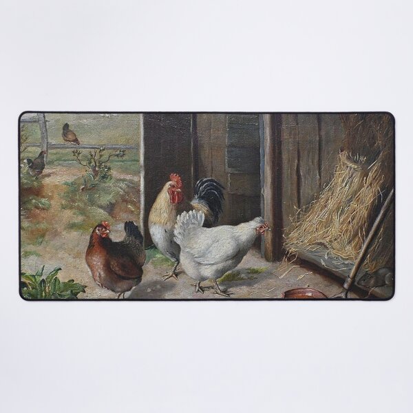 Item preview, Chickens in a Farmyard by Edgar Hunt designed and sold by tomorrowsart.
