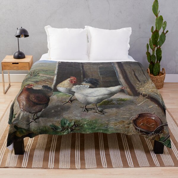 Item preview, Chickens in a Farmyard by Edgar Hunt designed and sold by tomorrowsart.