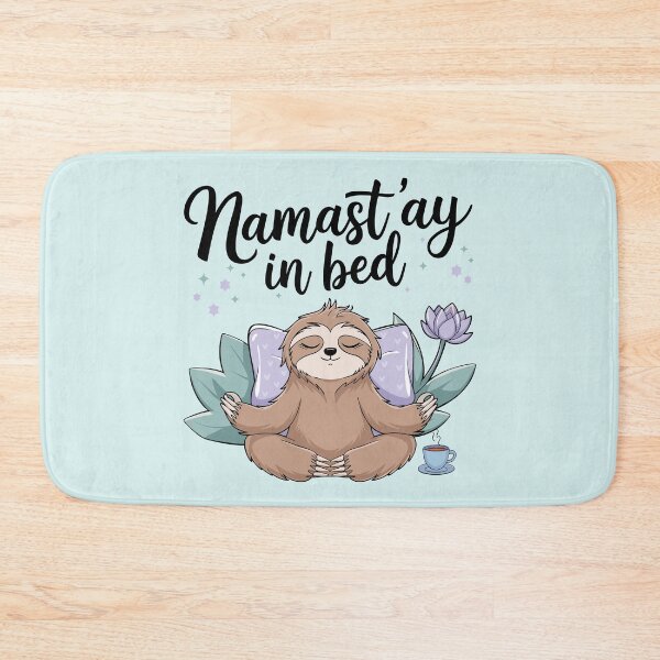 Item preview, Namast'ay in bed - meditating sloth design designed and sold by ArthousePromos.