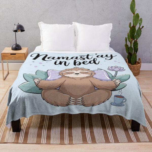 Item preview, Namast'ay in bed - meditating sloth design designed and sold by ArthousePromos.