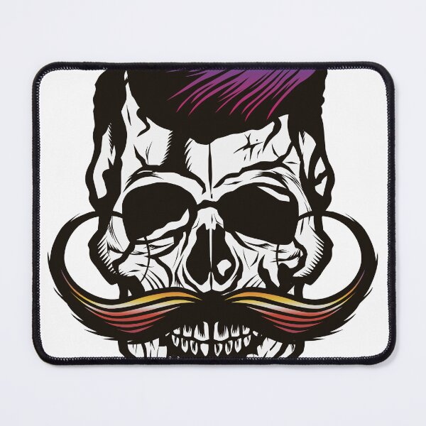 Item preview, skull mustache mustached hipster designed and sold by Achille3777.