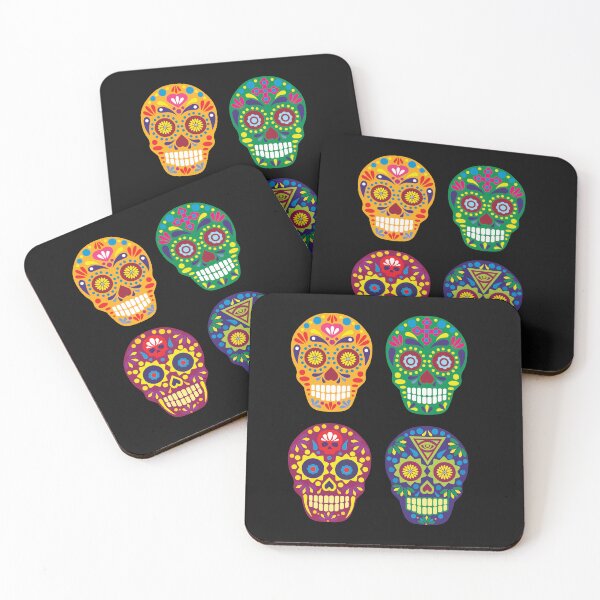 Item preview, Sugar Skulls Pattern Design on Black designed and sold by ArtByMarkDesign.