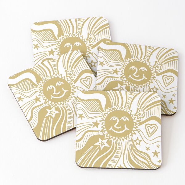 Item preview, Sun Print - Mustard Background designed and sold by Helen McCartney Designs.