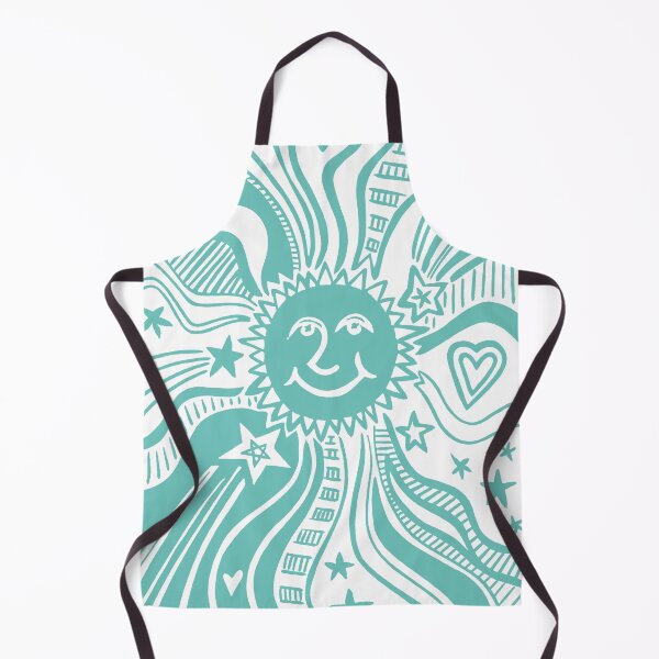 Item preview, Sun Print - Greeny Blue Background designed and sold by Helen McCartney Designs.