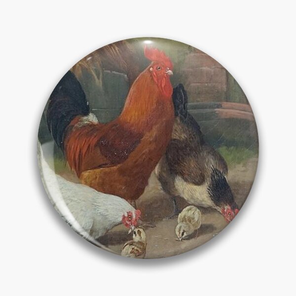 Item preview, Chickens in a Farmyard by Arthur Batt designed and sold by tomorrowsart.
