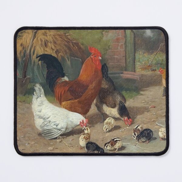 Item preview, Chickens in a Farmyard by Arthur Batt designed and sold by tomorrowsart.