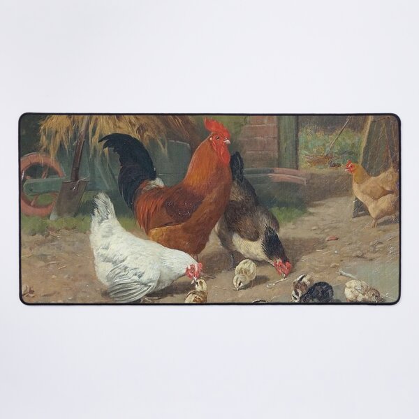 Item preview, Chickens in a Farmyard by Arthur Batt designed and sold by tomorrowsart.