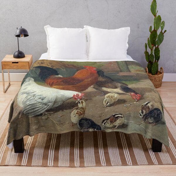 Item preview, Chickens in a Farmyard by Arthur Batt designed and sold by tomorrowsart.