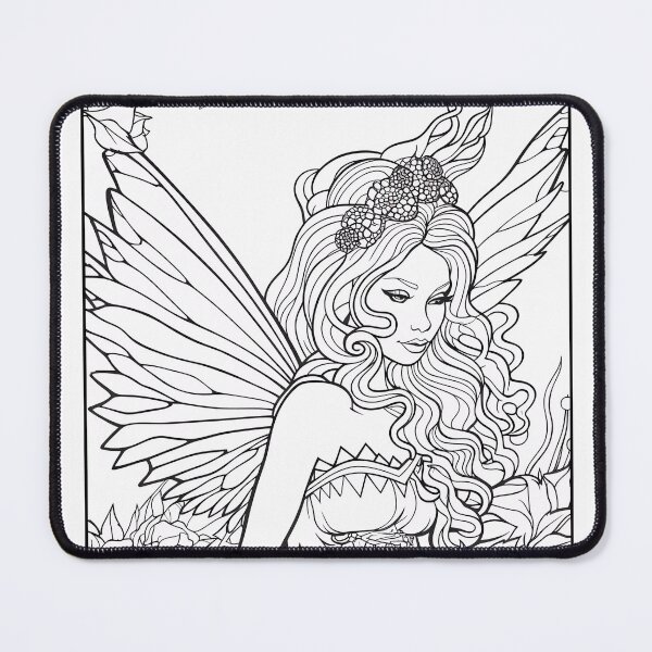 Item preview, Fairy #4 Coloring Page Pattern  designed and sold by DavidColoring.