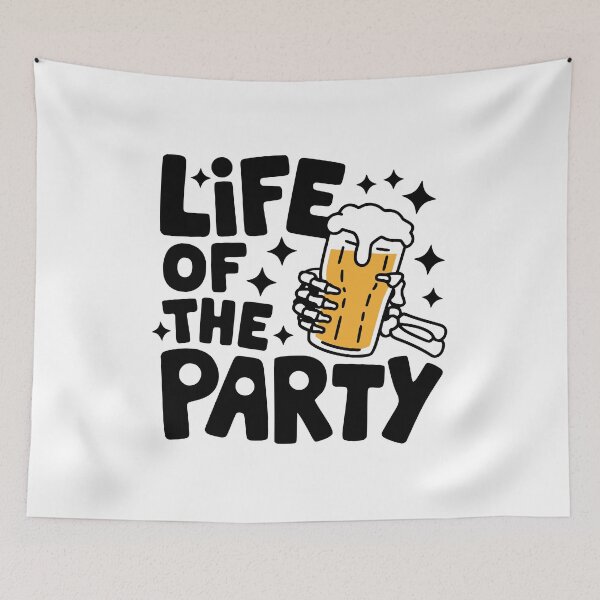 Item preview, Life of The Party! Cute Skeleton Beer Pun designed and sold by PMCreative.